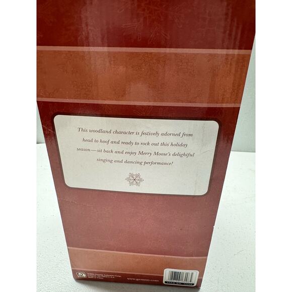 NEW Old Stock Gemmy Swinging Moose Swinging And Singing Plush Christmas - Picture 7 of 8